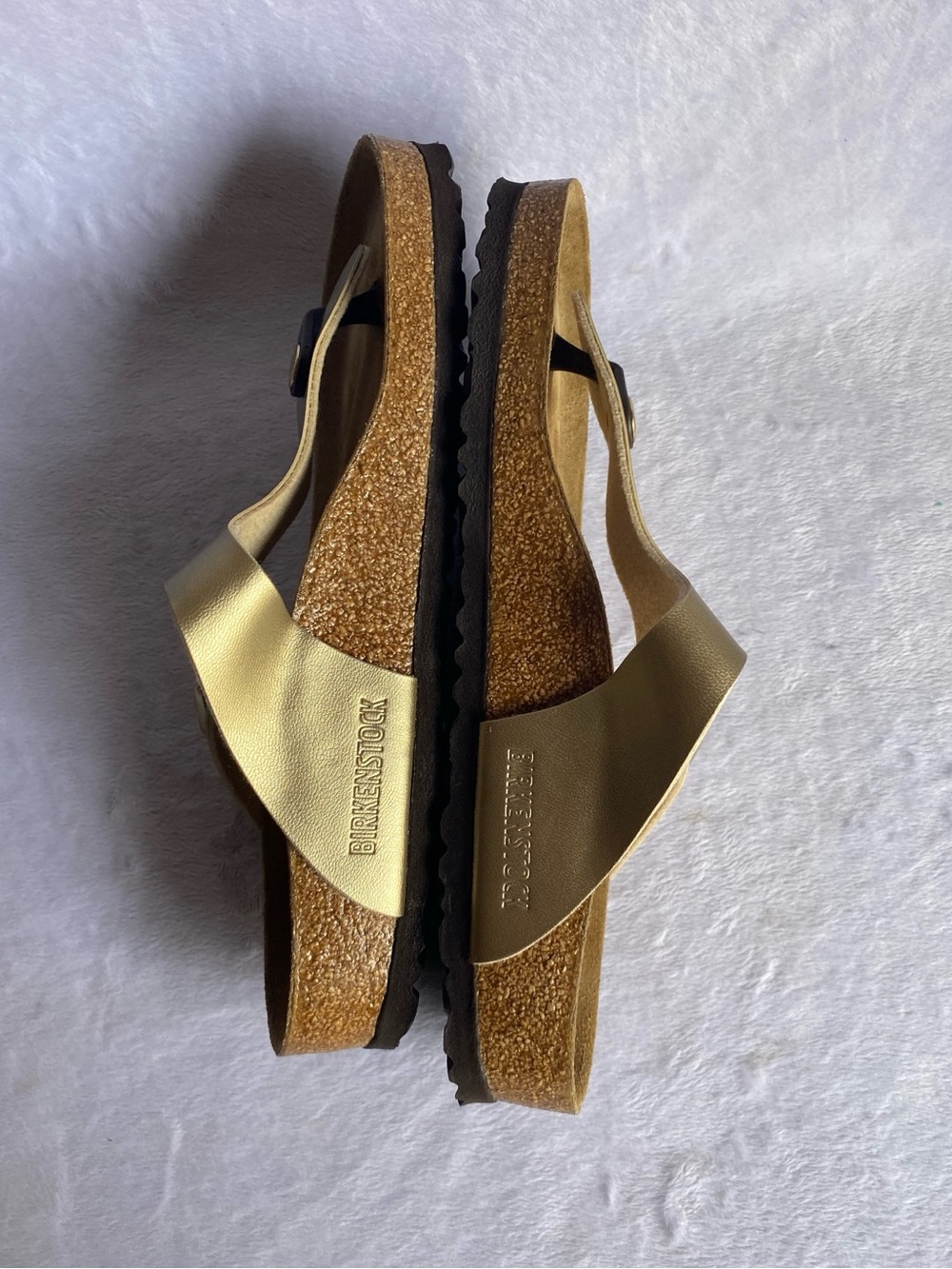 Birkenstock Gizeh Gold Leather Thong Sandals Women’s 38 US 7-7.5 - Picture 6 of 10